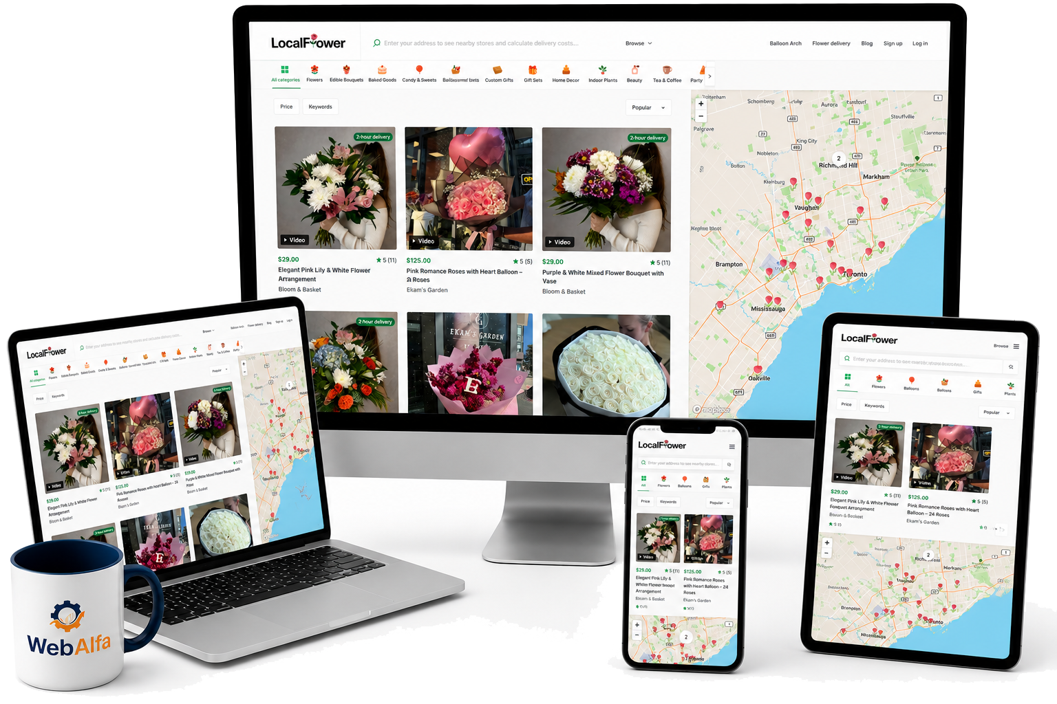 LocalFlower.ca website — SEO case study